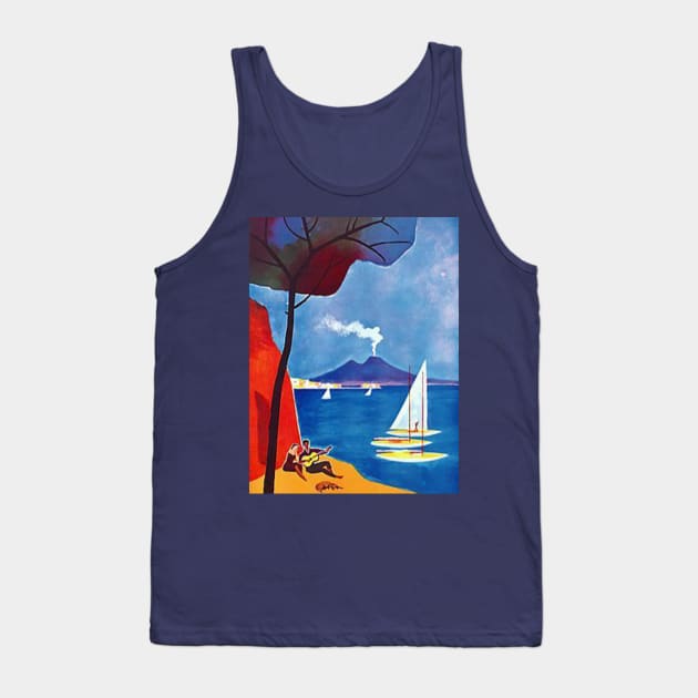 Vintage Travel Art - Naples Tank Top by Starbase79